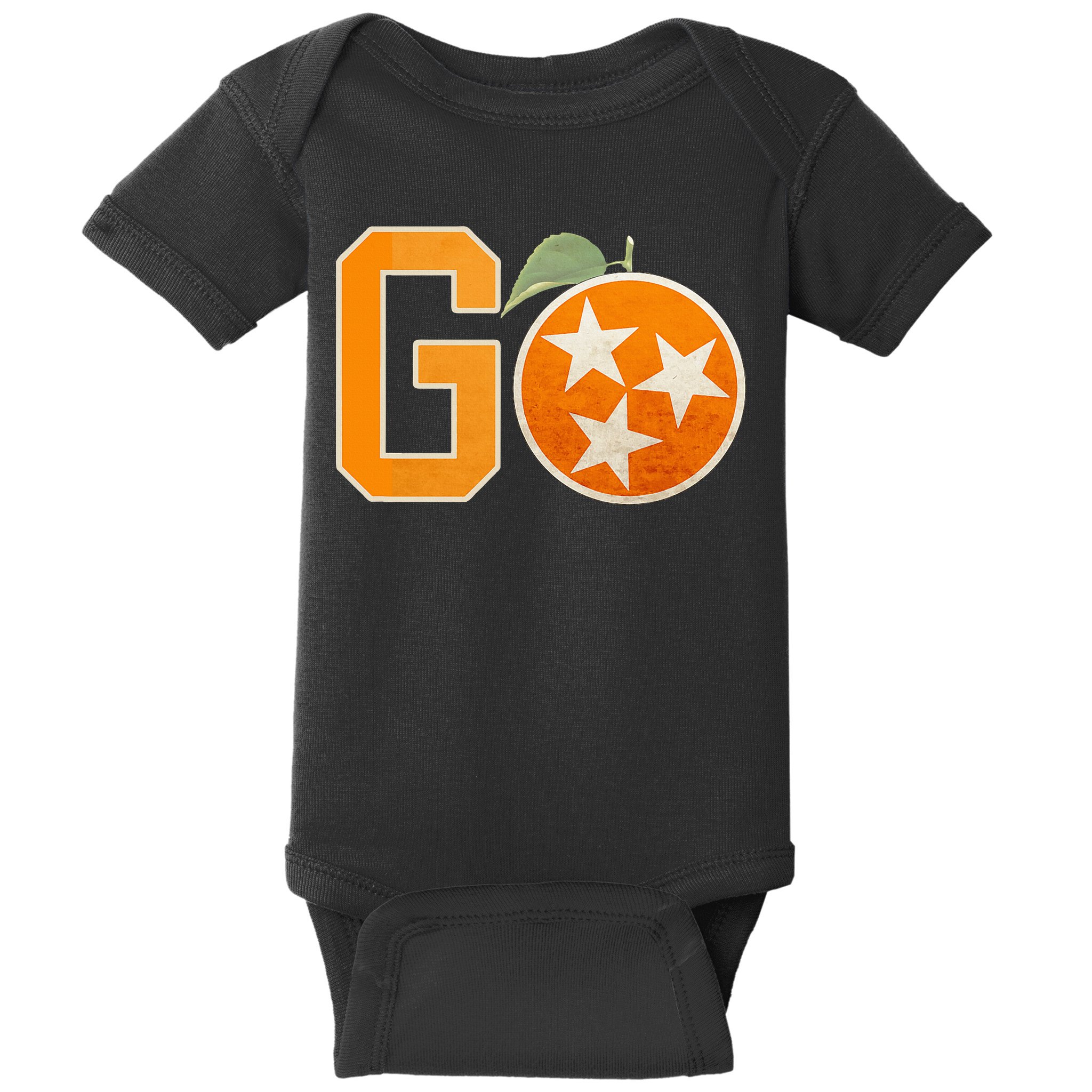 Tennessee Vintage Distressed Orange And White Flag Baby Bodysuit