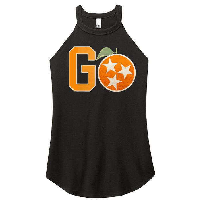 Tennessee Vintage Distressed Orange And White Flag Women's Perfect Tri Rocker Tank