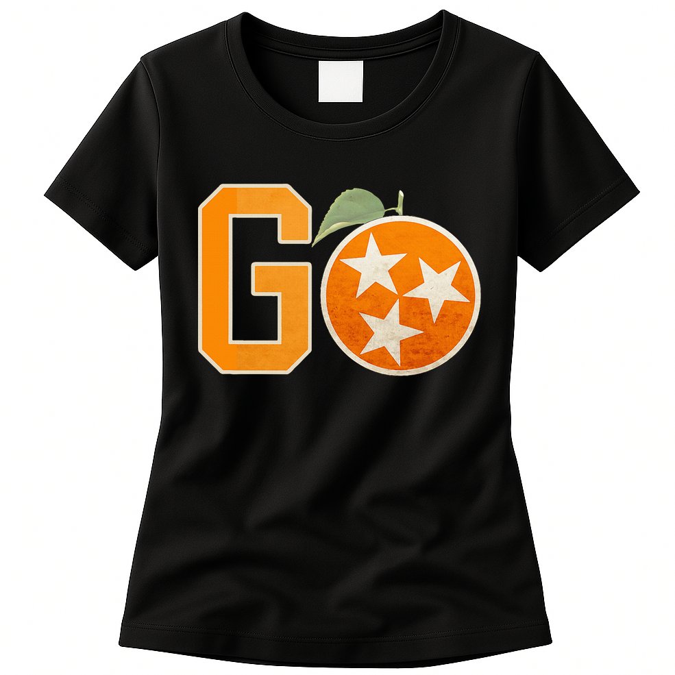 Tennessee Vintage Distressed Orange And White Flag Womens T-Shirt