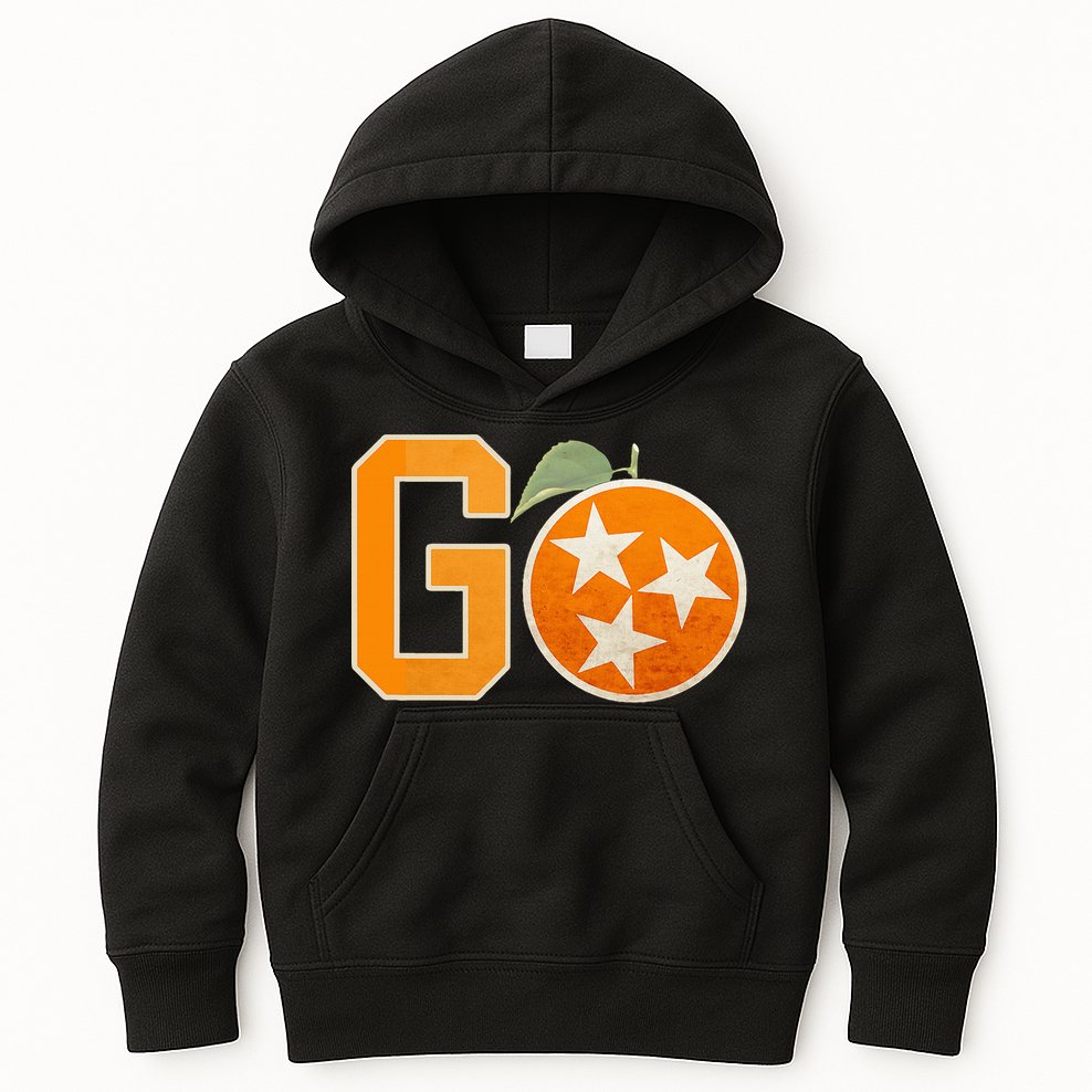 Tennessee Vintage Distressed Orange And White Flag Kids Hoodie