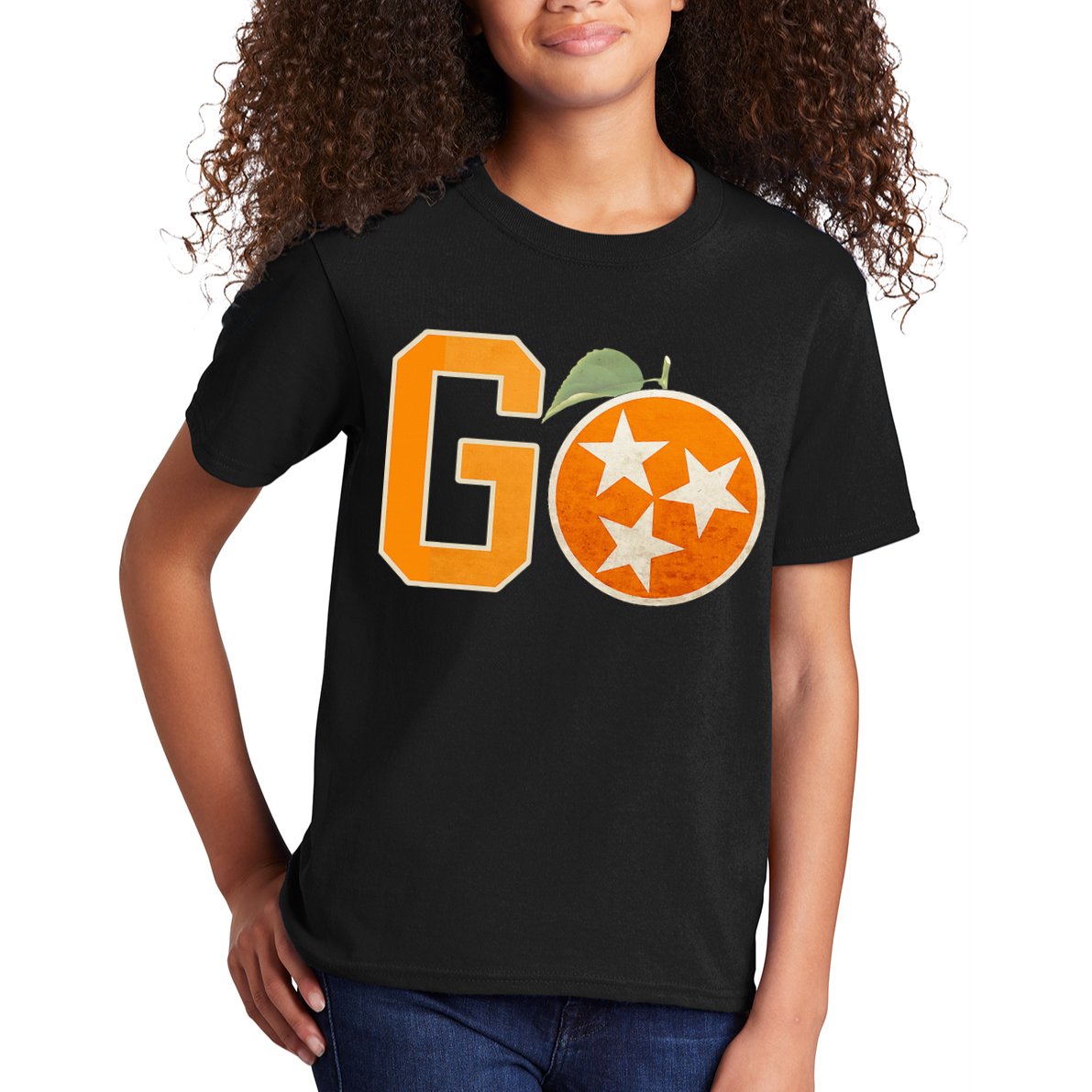 Tennessee Vintage Distressed Orange And White Flag Kids T-Shirt
