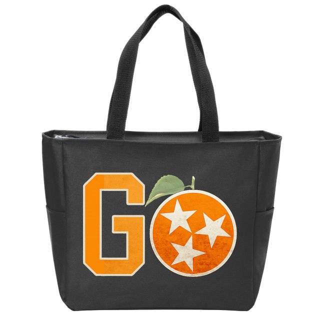 Tennessee Vintage Distressed Orange And White Flag Zip Tote Bag