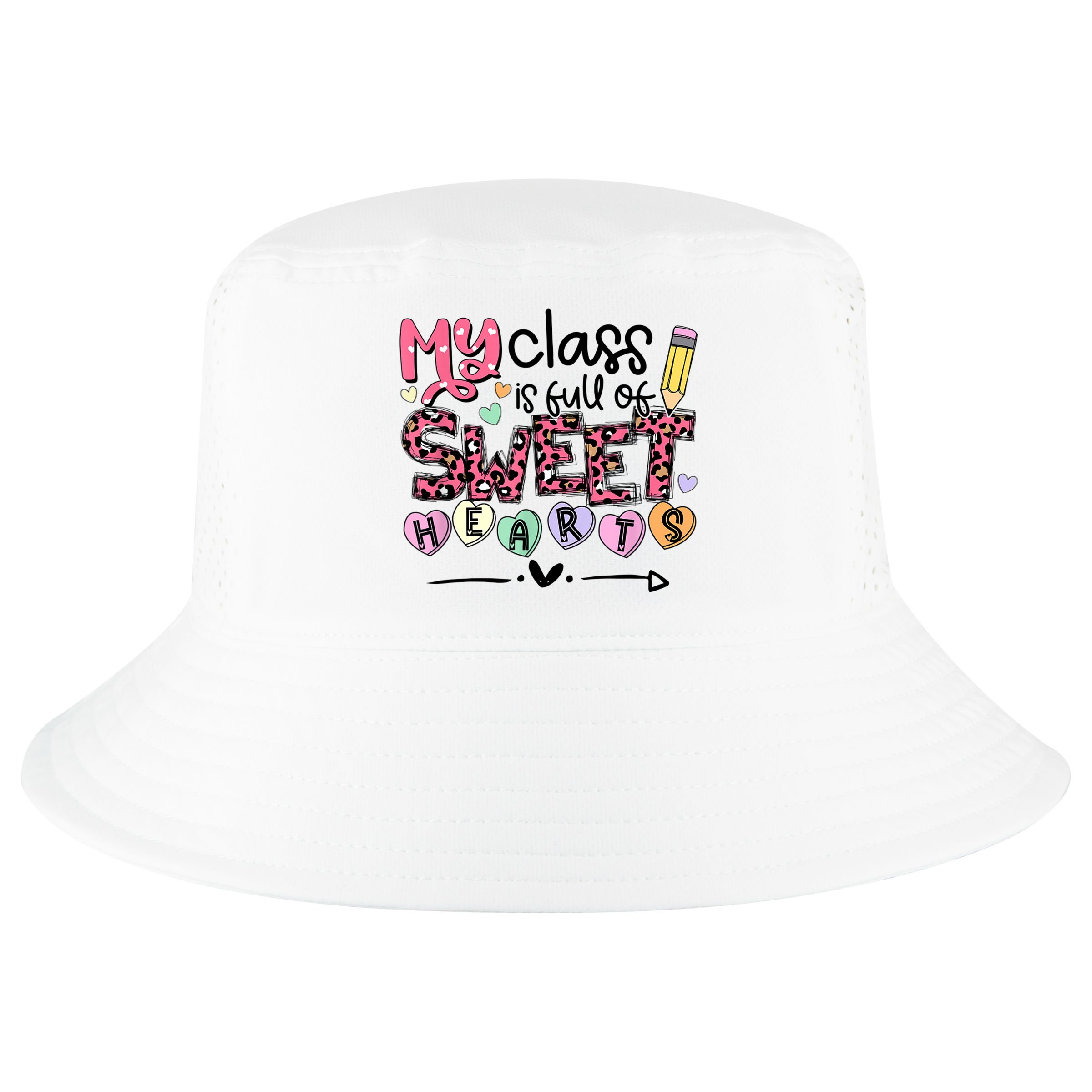 Teacher Valentine's Day My Class Is Full Of Sweet Hearts Cool Comfort Performance Bucket Hat