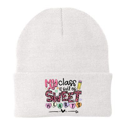 Teacher Valentine's Day My Class Is Full Of Sweet Hearts Beanie