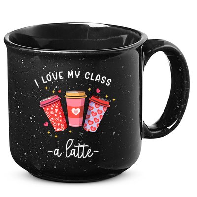 Teachers Valentine Day I Love My Class A Latte Coffee 15oz Campfire Ceramic Mug