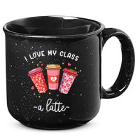 Teachers Valentine Day I Love My Class A Latte Coffee 15oz Campfire Ceramic Mug