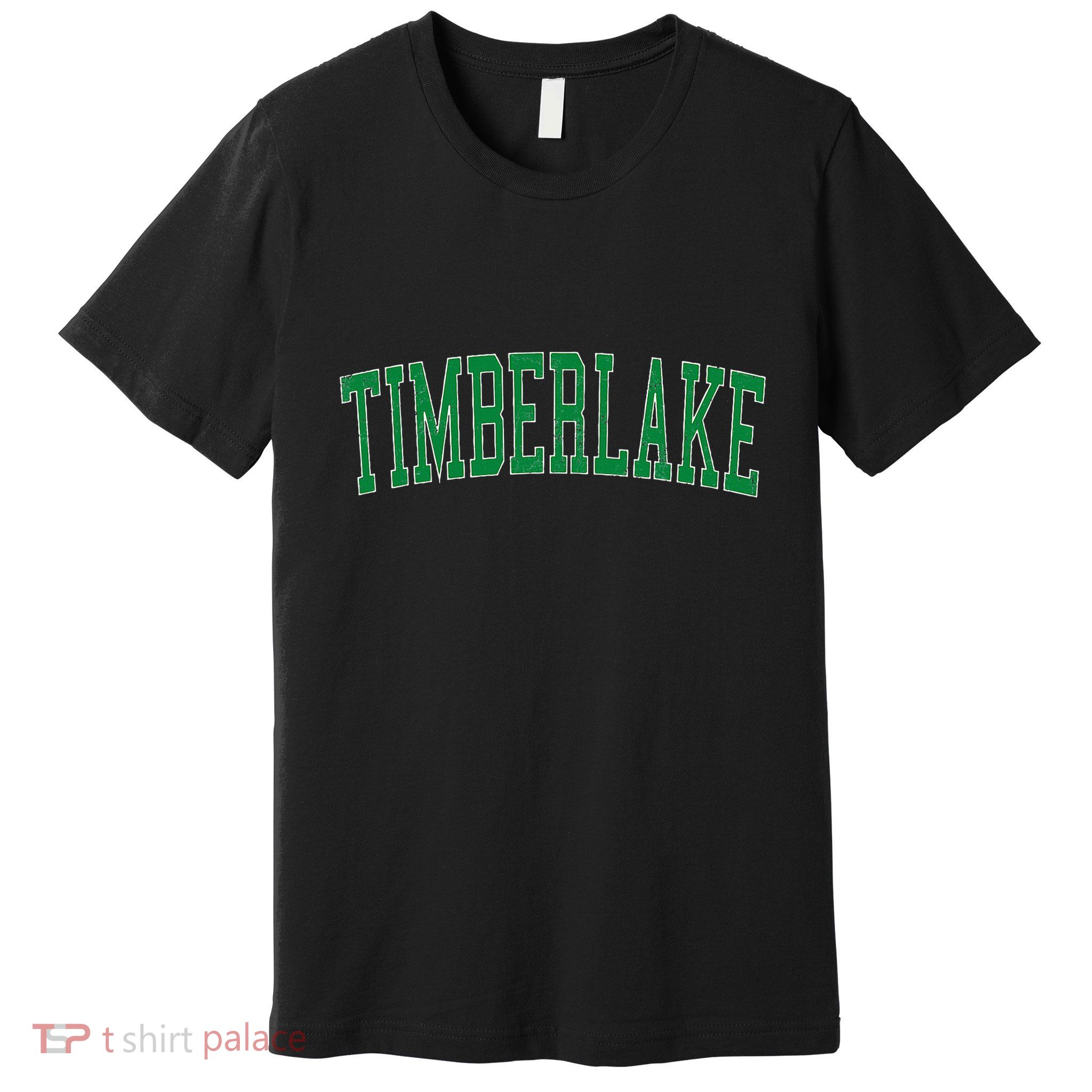 Timberlake Va Distressed Green Varsity Style Premium T-Shirt