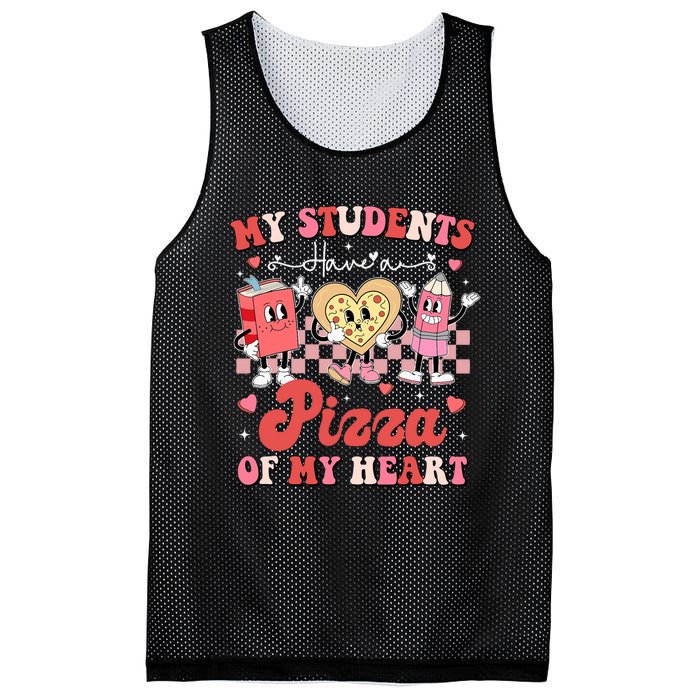 Teacher Valentines Day My Students Have A Pizza Of My Heart Mesh Reversible Basketball Jersey Tank