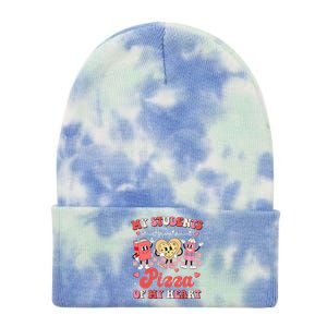 Teacher Valentines Day My Students Have A Pizza Of My Heart Tie Dye 12in Knit Beanie