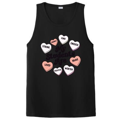 Teacher Valentines Day Positive Affirmations Candy Hearts PosiCharge Competitor Tank