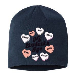 Teacher Valentines Day Positive Affirmations Candy Hearts Sustainable Beanie