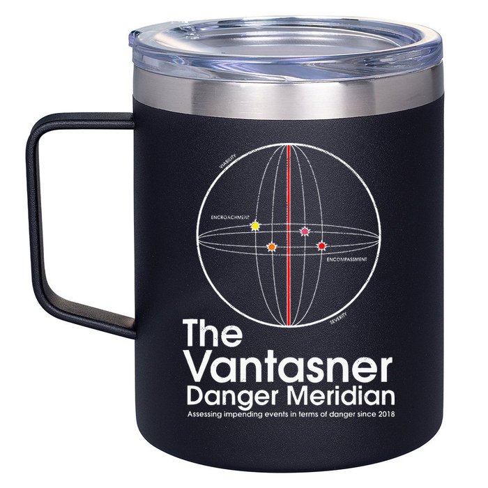 The Vantasner Danger Meridian For Conditions Grave 12oz Stainless Steel Coffee Mug