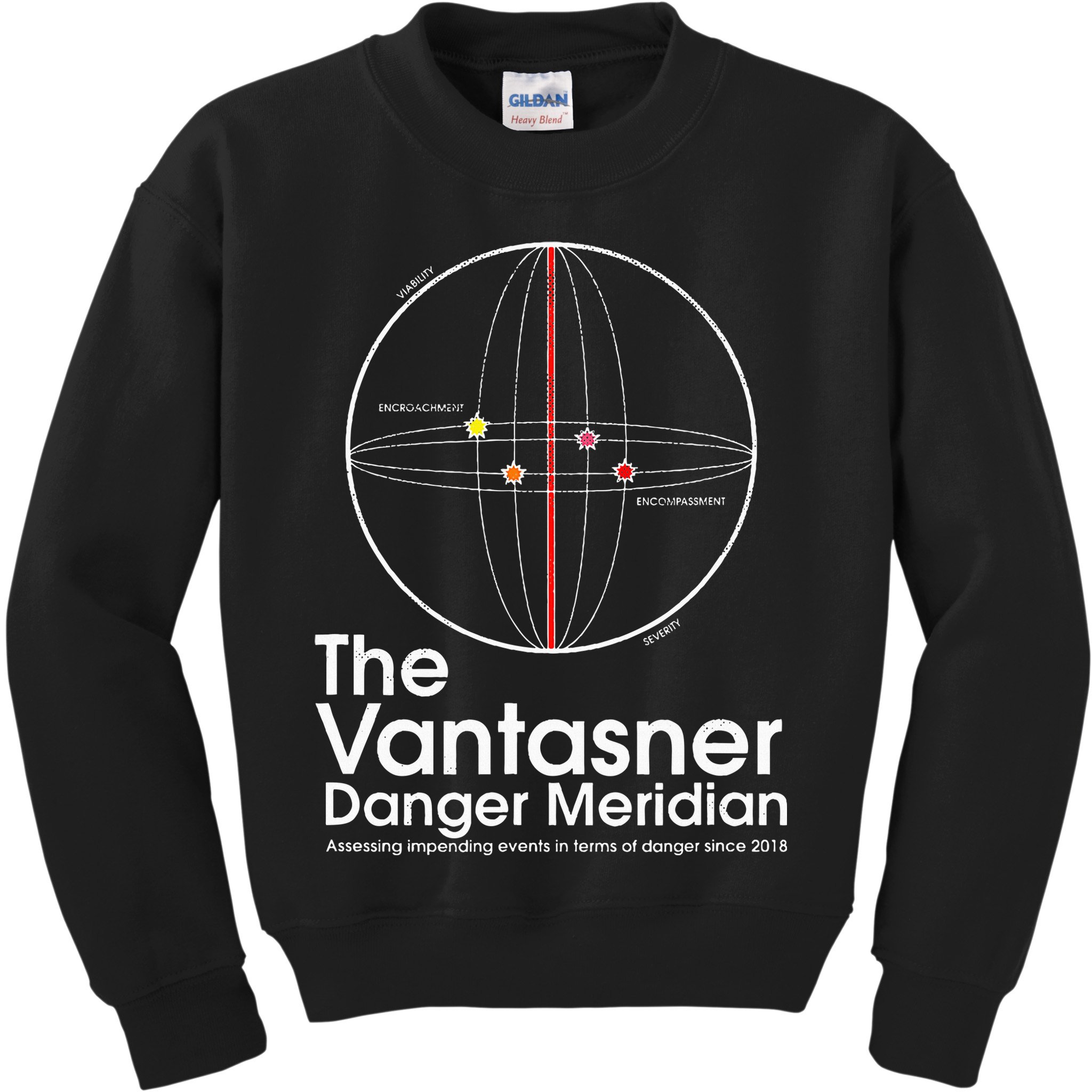 The Vantasner Danger Meridian For Conditions Grave Kids Sweatshirt
