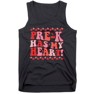 Teacher Valentines Day Prek Has My Heart Tank Top