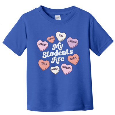 Teacher Valentines Day Positive Affirmations Candy Hearts Toddler T-Shirt