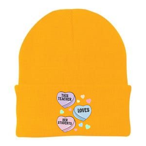 Teacher Valentine's Day THIS TEACHER LOVES HER STUDENTS Knit Cap Winter Beanie