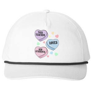 Teacher Valentine's Day THIS TEACHER LOVES HER STUDENTS Snapback Five-Panel Rope Hat