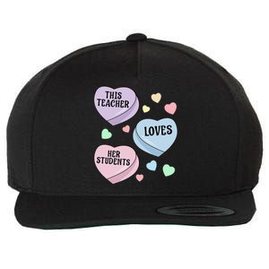 Teacher Valentine's Day THIS TEACHER LOVES HER STUDENTS Wool Snapback Cap