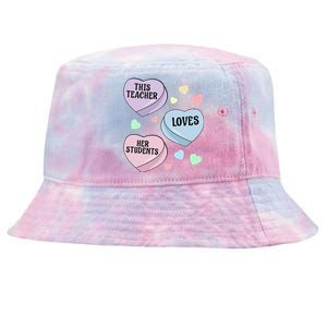 Teacher Valentine's Day THIS TEACHER LOVES HER STUDENTS Tie-Dyed Bucket Hat