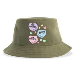 Teacher Valentine's Day THIS TEACHER LOVES HER STUDENTS Sustainable Bucket Hat