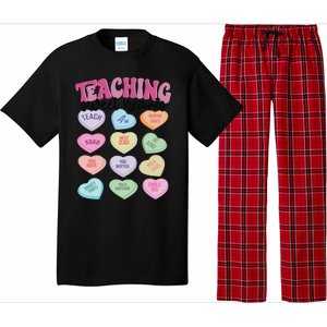 Teacher Valentine Day Retro Teaching Sweethearts Candy Heart Gift Pajama Set