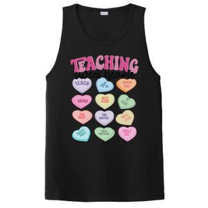 Teacher Valentine Day Retro Teaching Sweethearts Candy Heart Gift PosiCharge Competitor Tank