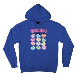 Teacher Valentine Day Retro Teaching Sweethearts Candy Heart Gift Hoodie