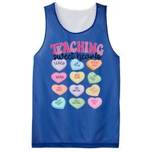 Teacher Valentine Day Retro Teaching Sweethearts Candy Heart Gift Mesh Reversible Basketball Jersey Tank