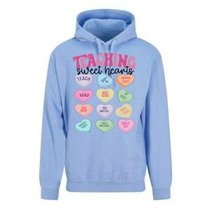 Teacher Valentine Day Retro Teaching Sweethearts Candy Heart Gift Unisex Surf Hoodie