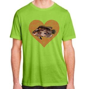 Tripletail Valentines Day Fish Love Fingerprint Cool Gift Adult ChromaSoft Performance T-Shirt