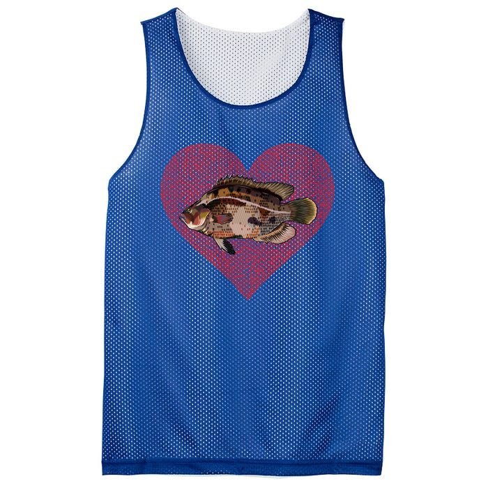 Tripletail Valentines Day Fish Love Fingerprint Cool Gift Mesh Reversible Basketball Jersey Tank