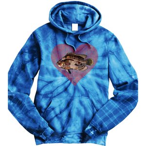 Tripletail Valentines Day Fish Love Fingerprint Cool Gift Tie Dye Hoodie