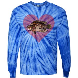 Tripletail Valentines Day Fish Love Fingerprint Cool Gift Tie-Dye Long Sleeve Shirt