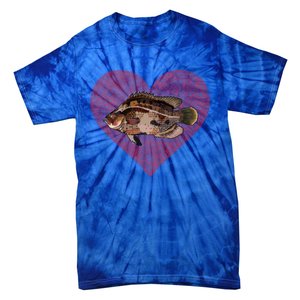 Tripletail Valentines Day Fish Love Fingerprint Cool Gift Tie-Dye T-Shirt