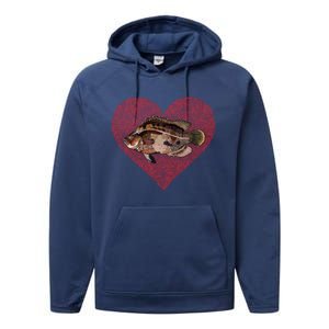 Tripletail Valentines Day Fish Love Fingerprint Cool Gift Performance Fleece Hoodie