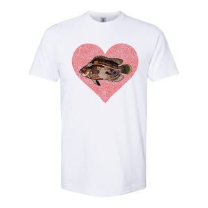 Tripletail Valentines Day Fish Love Fingerprint Cool Gift Softstyle CVC T-Shirt