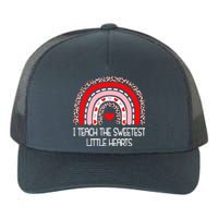 Teacher Valentines Day I Teach The Sweetest Hearts Rainbow Yupoong Adult 5-Panel Trucker Hat