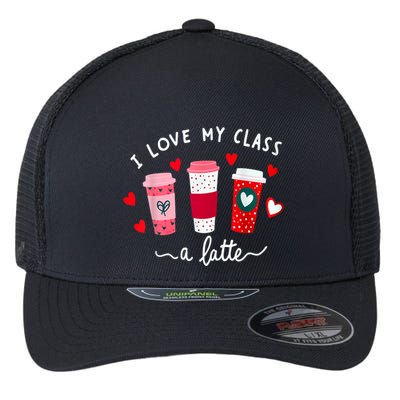 Teachers Valentine Day I Love My Class A Latte Coffee Women Flexfit Unipanel Trucker Cap