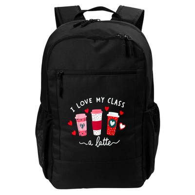 Teachers Valentine Day I Love My Class A Latte Coffee Women Backpack