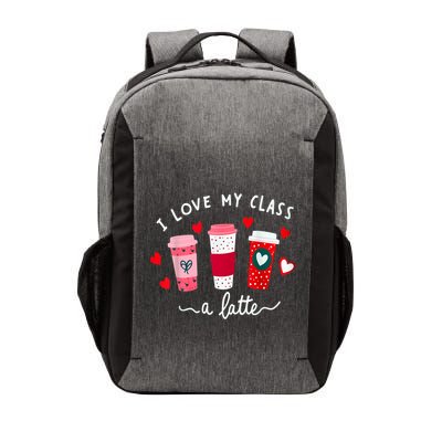 Teachers Valentine Day I Love My Class A Latte Coffee Women Vector Backpack