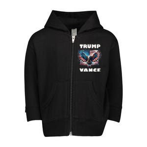 Trump Vance Eagle Donald Trump 2024 Gift Toddler Zip Fleece Hoodie