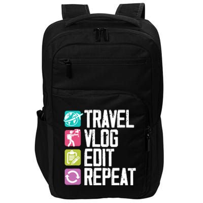 Travel Vlog Edit Vlogger Videographer Video Editor Vlogging Impact Tech Backpack