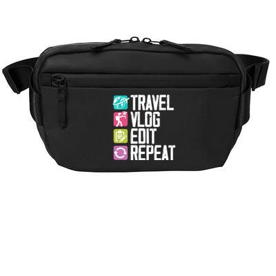 Travel Vlog Edit Vlogger Videographer Video Editor Vlogging Crossbody Pack