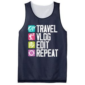 Travel Vlog Edit Vlogger Videographer Video Editor Vlogging Mesh Reversible Basketball Jersey Tank