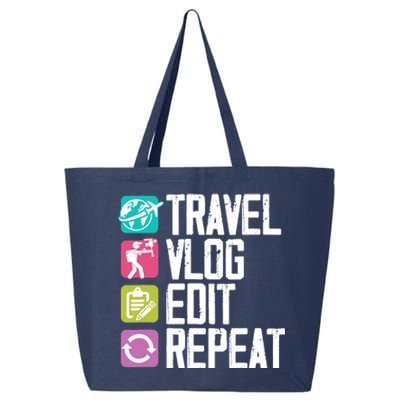 Travel Vlog Edit Vlogger Videographer Video Editor Vlogging 25L Jumbo Tote