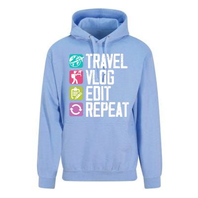 Travel Vlog Edit Vlogger Videographer Video Editor Vlogging Unisex Surf Hoodie