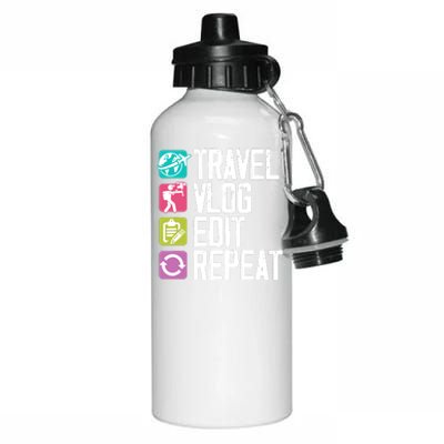 Travel Vlog Edit Vlogger Videographer Video Editor Vlogging Aluminum Water Bottle