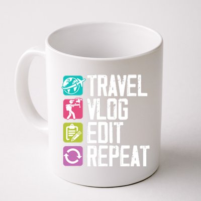 Travel Vlog Edit Vlogger Videographer Video Editor Vlogging Coffee Mug