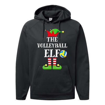 The Volleyball Elf Matching Volleyball Player Christmas Performance Fleece Hoodie