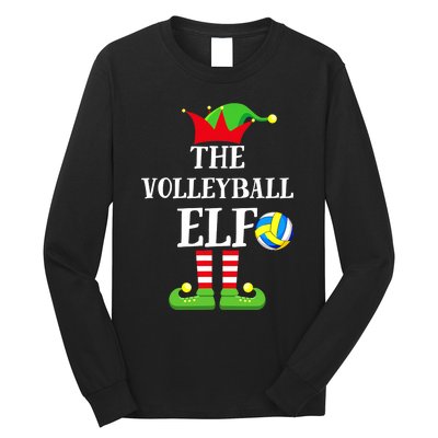 The Volleyball Elf Matching Volleyball Player Christmas Long Sleeve Shirt